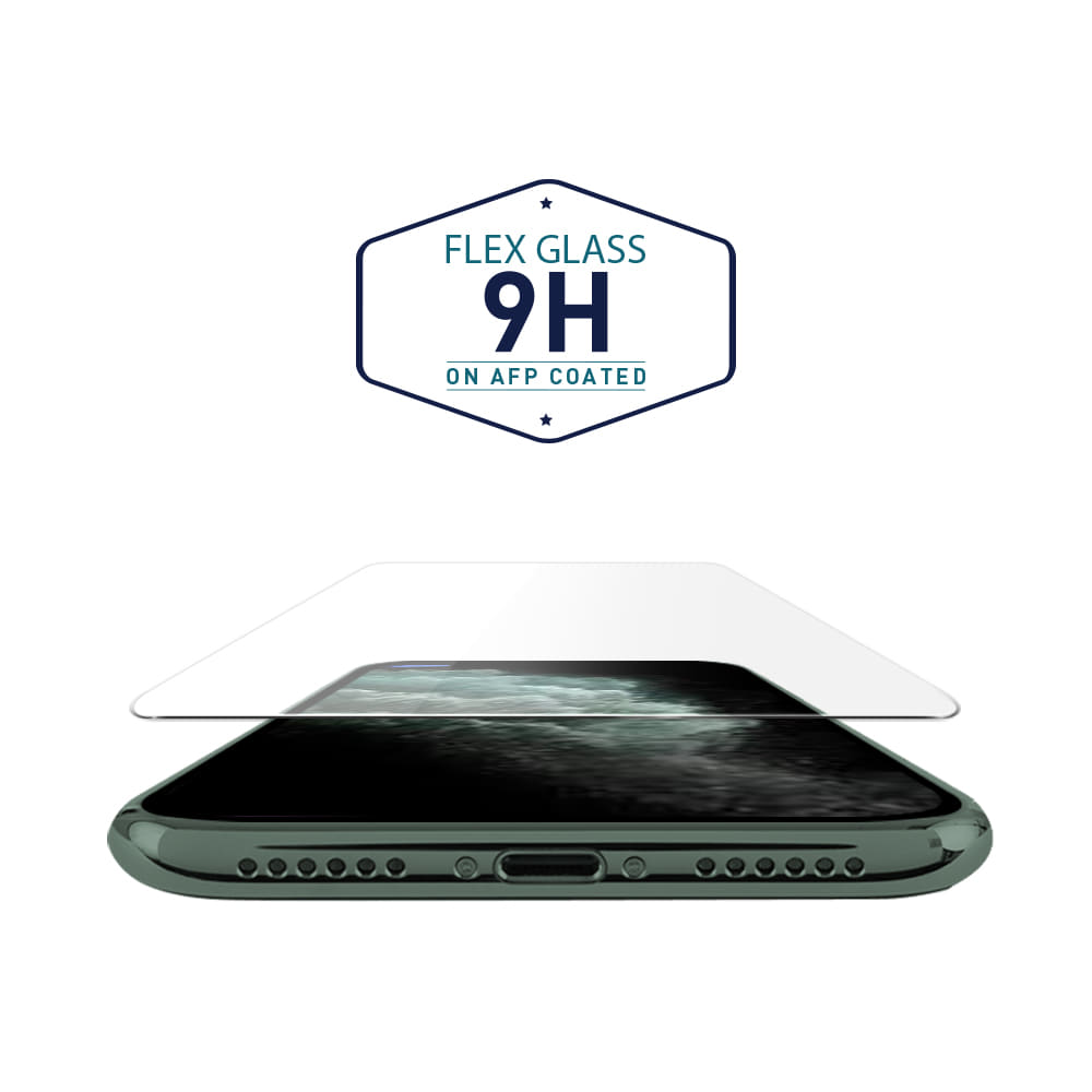 바이오쉴드 아이폰11프로맥스 9 H플렉스글라스 강화유리 코팅 액정보호필름