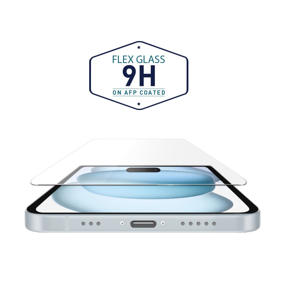 바이오쉴드 애플 아이폰15 플러스 깨짐없는 9H 플렉스글라스 강화유리 코팅 액정필름